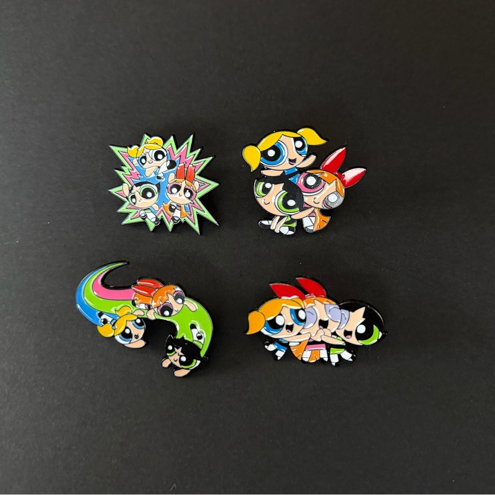 Cute Cartoon Enamel Pin Set - Multicolor Power Trio
